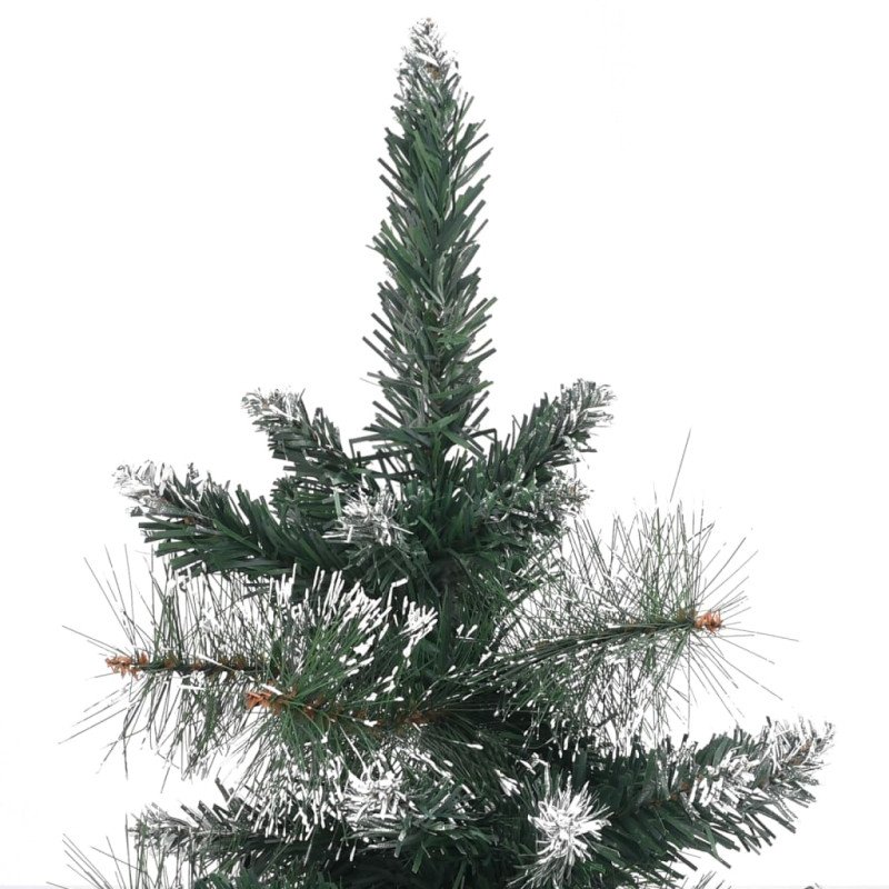 vidaXL Umelý vianočný stromček so stojanom, zeleno biely 60 cm, PVC