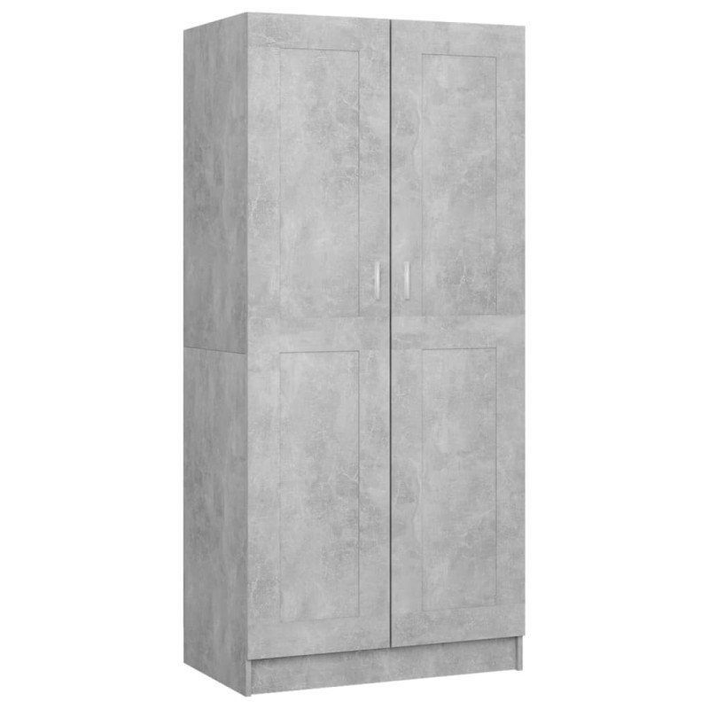 vidaXL Šatník, betónovo sivý 82,5x51,5x180 cm, kompozitné drevo