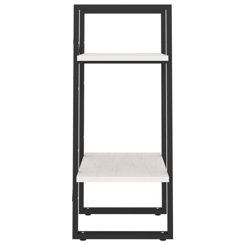 vidaXL Knižnica s 2 policami biela 40x30x70 cm masívna borovica 