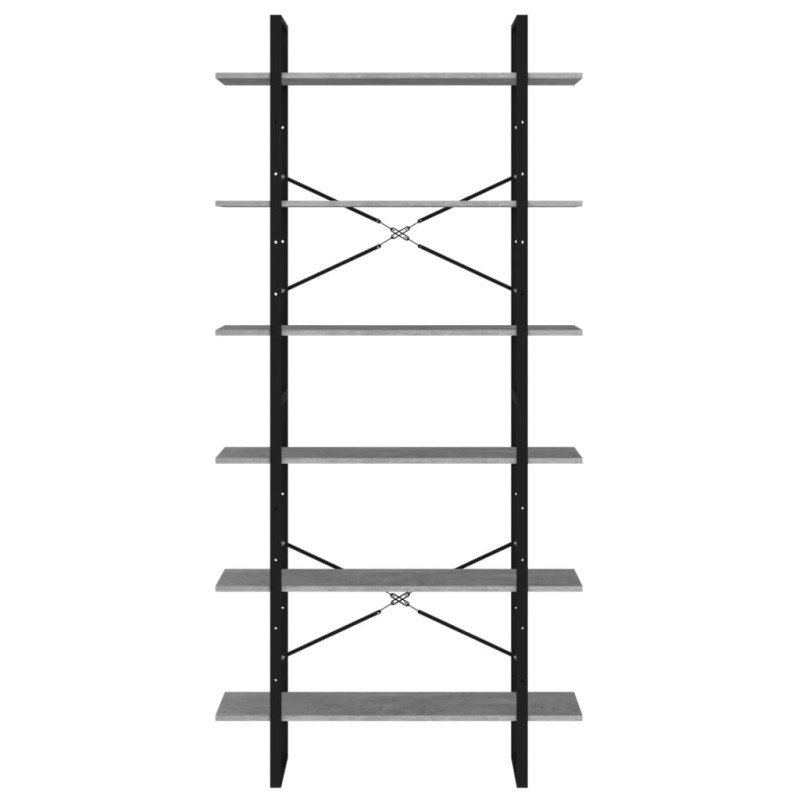 vidaXL Vysoký regál betónovo-sivý 100x30x210 cm drevotrieska