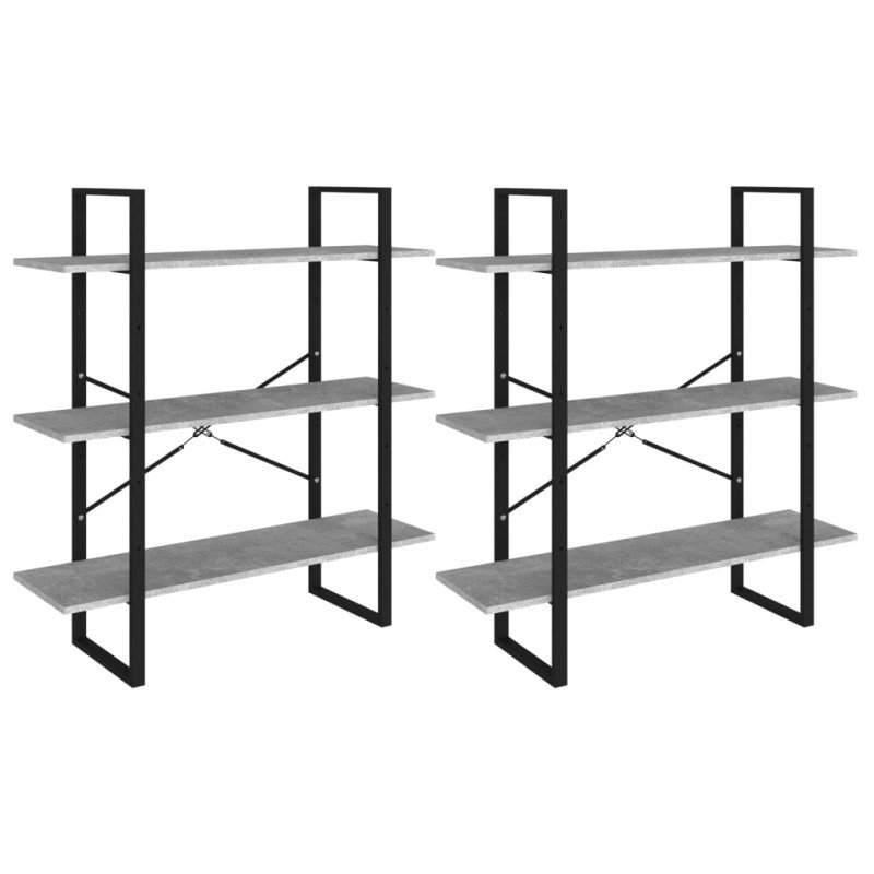 vidaXL Vysoký regál betónovo-sivý 100x30x210 cm drevotrieska