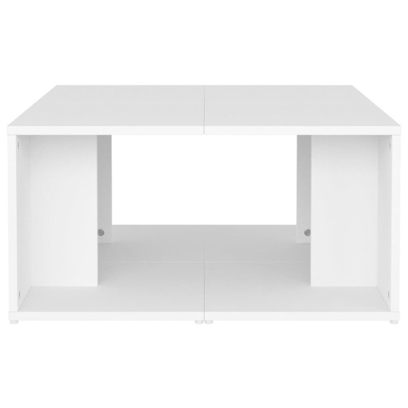 vidaXL Konferenčné stolíky 4 ks biele 33x33x33 cm drevotrieska