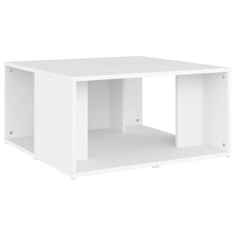 vidaXL Konferenčné stolíky 4 ks biele 33x33x33 cm drevotrieska