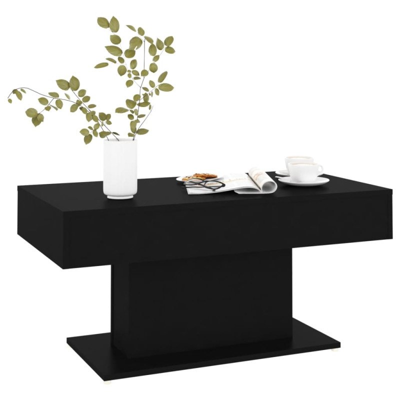 vidaXL Konferenčný stolík čierny 96x50x45 cm drevotrieska