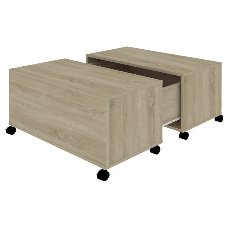 vidaXL Konferenčný stolík dub sonoma 75x75x38 cm drevotrieska