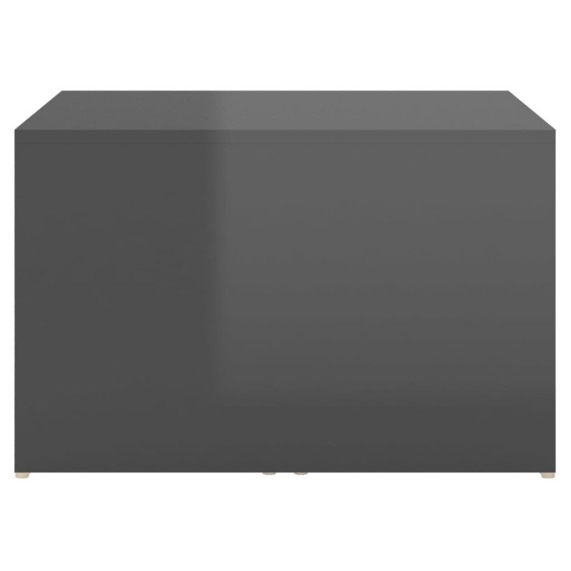 vidaXL Zasúvacie stolíky 3 ks, lesklé sivé 60x60x38 cm