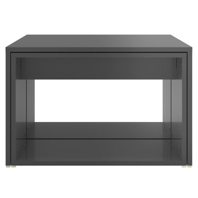 vidaXL Zasúvacie stolíky 3 ks, lesklé sivé 60x60x38 cm
