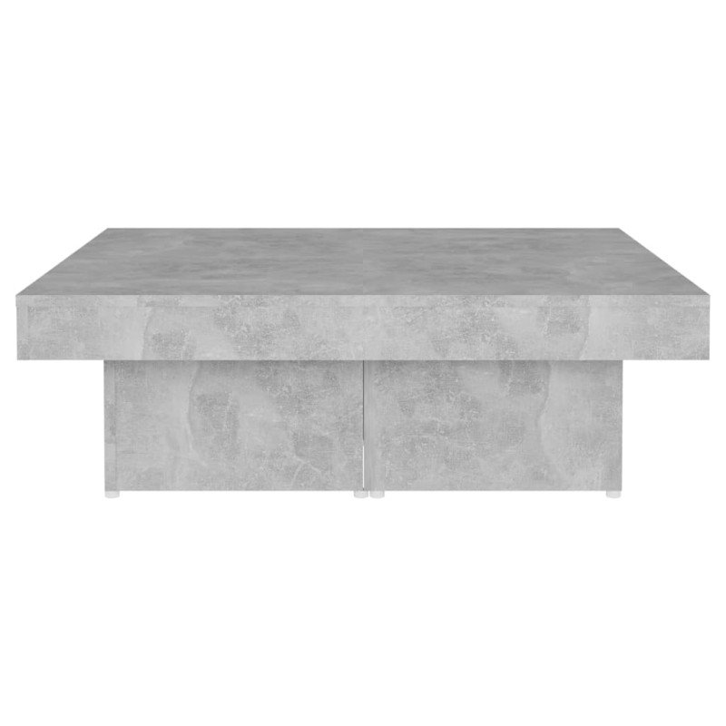 vidaXL Konferenčný stolík betónový sivý 90x90x28 cm drevotrieska