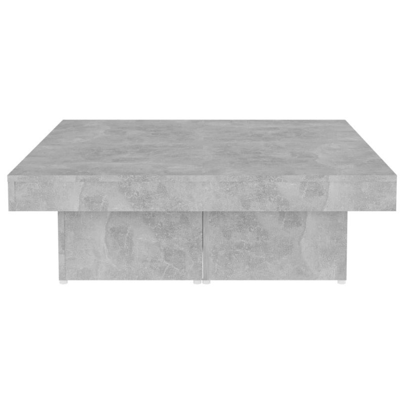 vidaXL Konferenčný stolík betónový sivý 90x90x28 cm drevotrieska