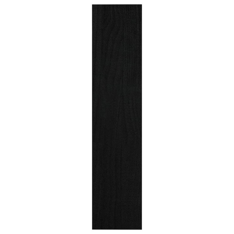 vidaXL Knižnica/deliaca stena čierna 100x30x135,5 cm masívna borovica 