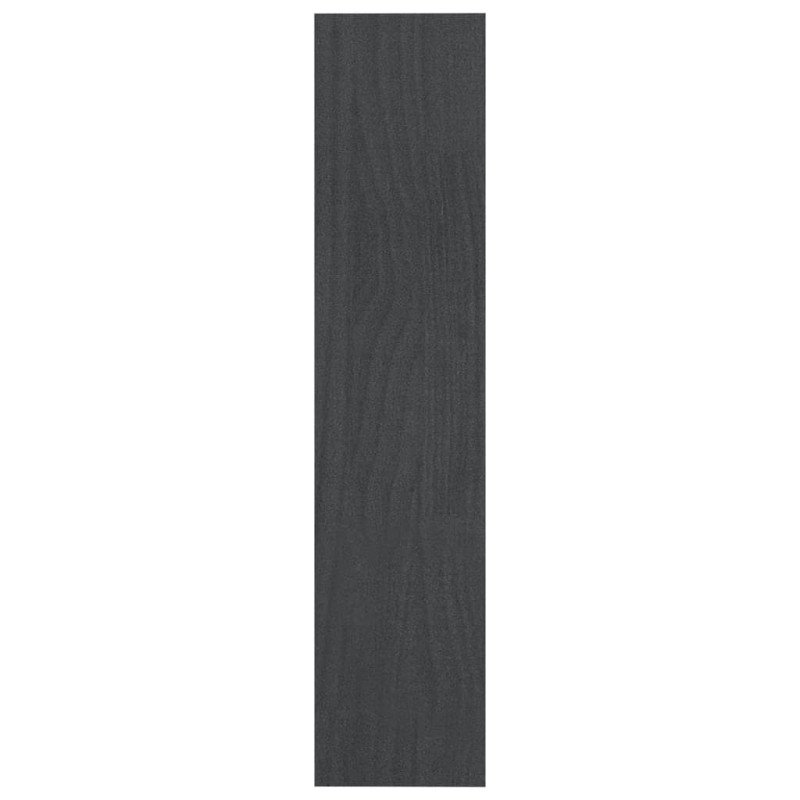 vidaXL Knižnica/deliaca stena sivá 100x30x135,5 cm masívna borovica 
