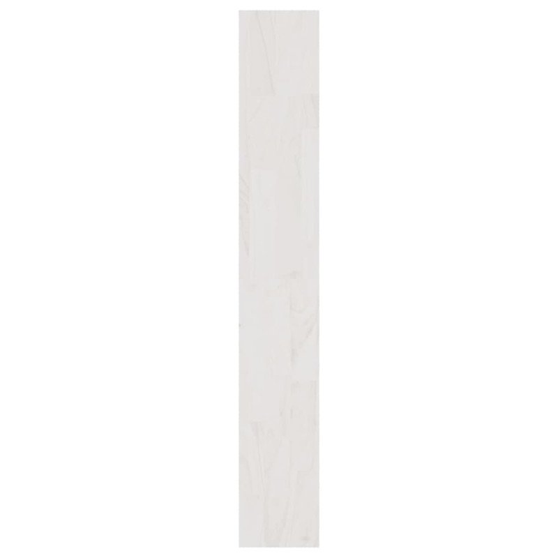 vidaXL Knižnica/deliaca stena biela 100x30x200 cm masívna borovica 