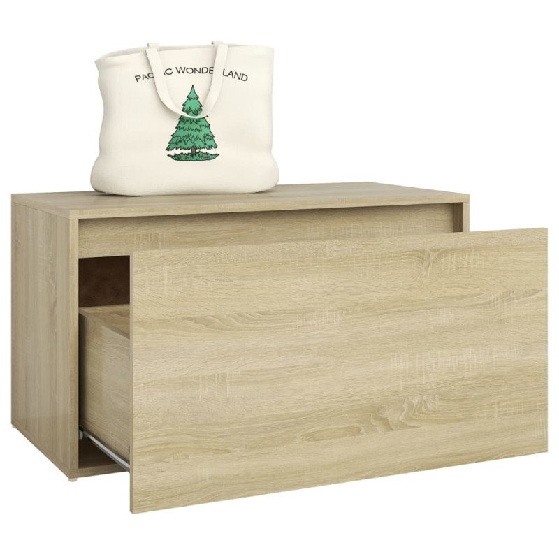 vidaXL Lavica do chodby 80x40x45 cm dub sonoma drevotrieska