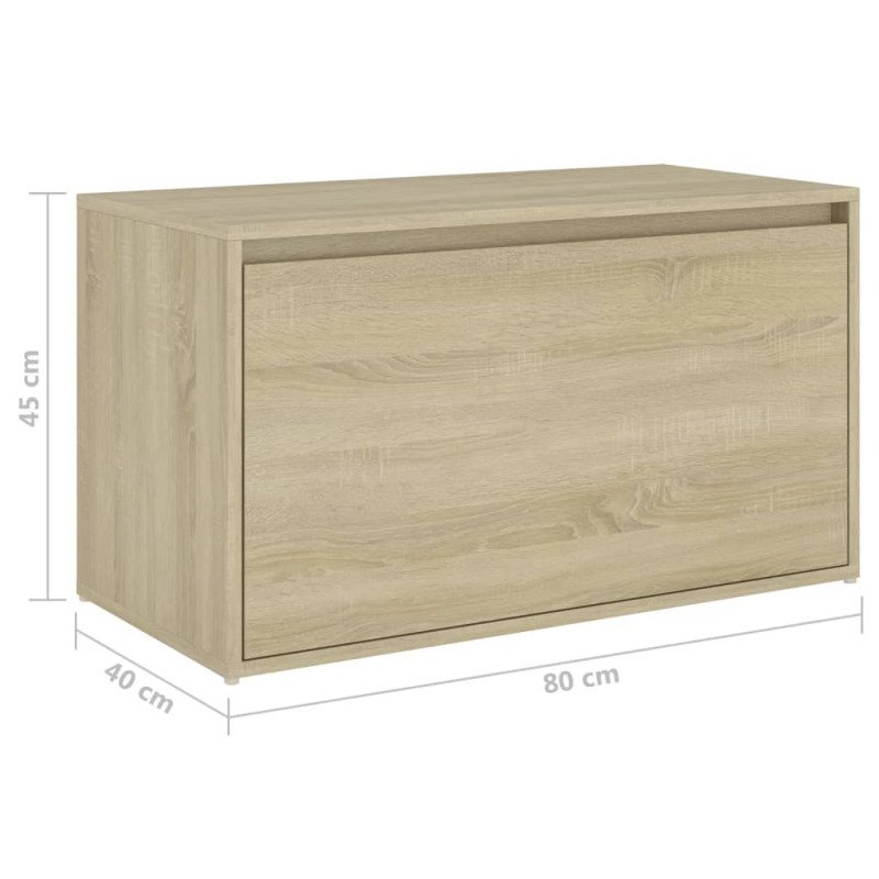 vidaXL Lavica do chodby 80x40x45 cm dub sonoma drevotrieska