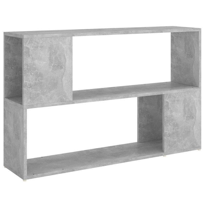 vidaXL Knižnica betónovo-sivá 100x24x63 cm drevotrieska