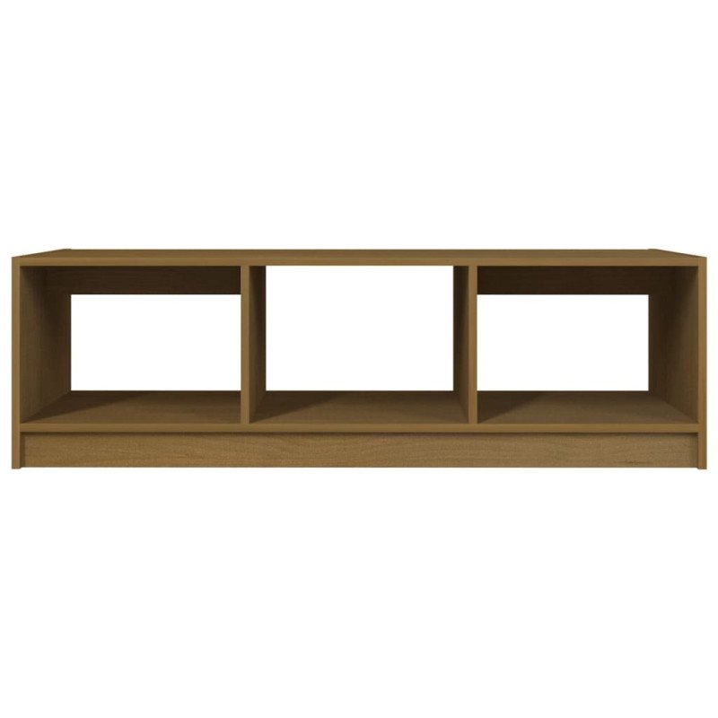 vidaXL Konferenčný stolík medovo-hnedý 110x50x34 cm borovicový masív