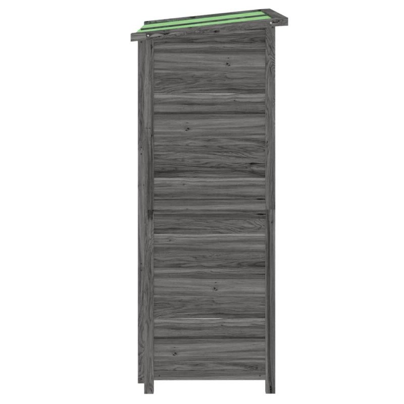 vidaXL Záhradný domček na náradie sivý 83x57x140 cm masívna borovica