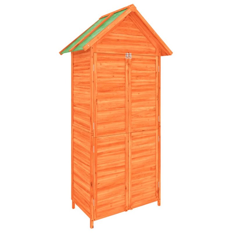 vidaXL Záhradný domček na náradie hnedý 89x52,5x175cm masívna borovica