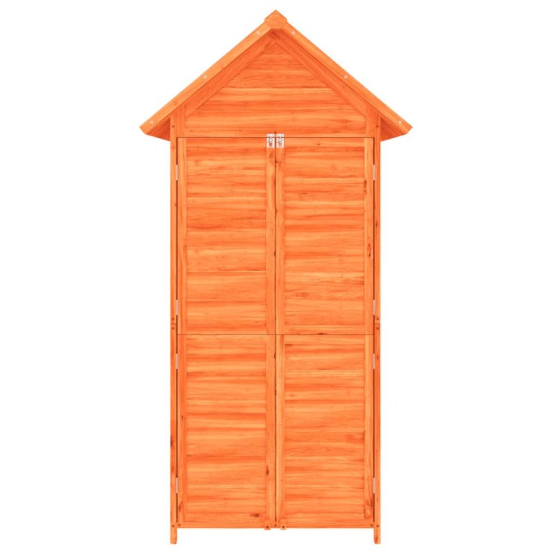 vidaXL Záhradný domček na náradie hnedý 89x52,5x175cm masívna borovica