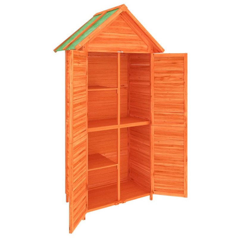 vidaXL Záhradný domček na náradie hnedý 89x52,5x175cm masívna borovica