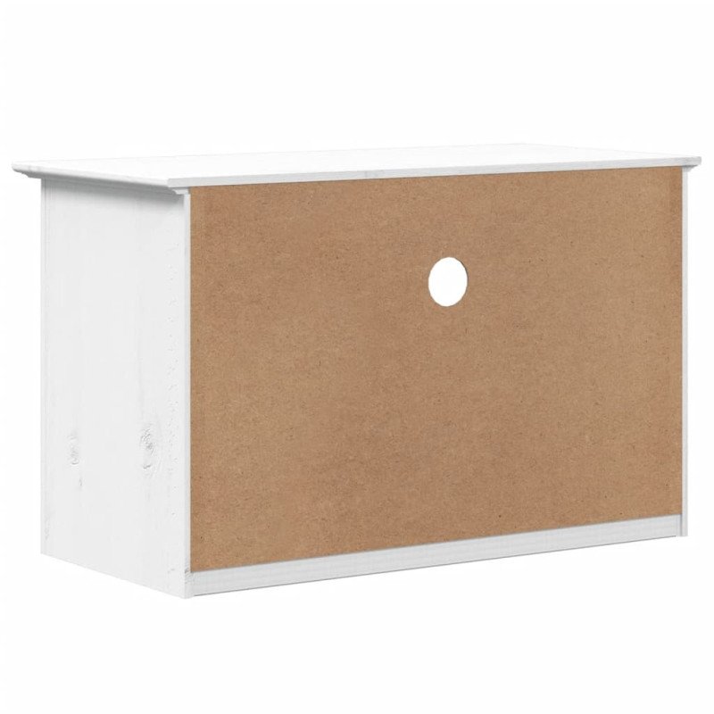 vidaXL TV skrinka s 2 zásuvkami BODO biela 91x43x56cm borovicový masív
