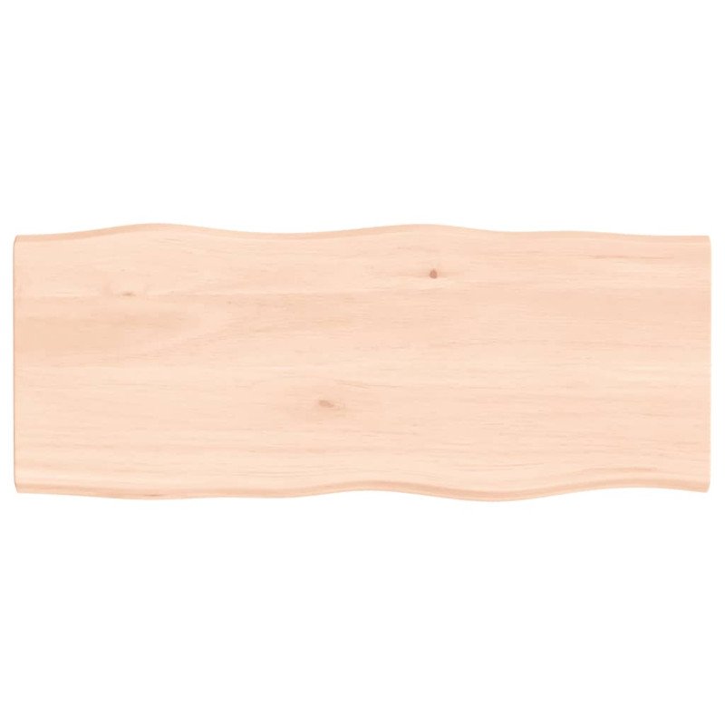 vidaXL Stolová doska 100x40x2 cm, neošetrený dubový masív, živé hrany
