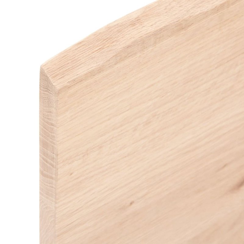 vidaXL Stolová doska 100x40x2 cm, neošetrený dubový masív, živé hrany