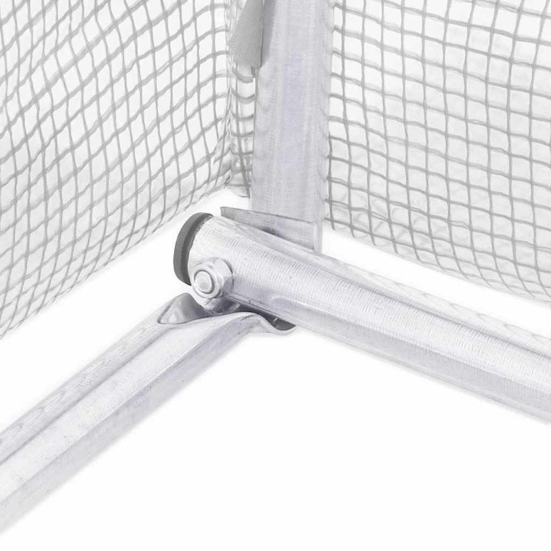 vidaXL Fóliovník s oceľovým rámom biely 6 m² 3x2x2 m