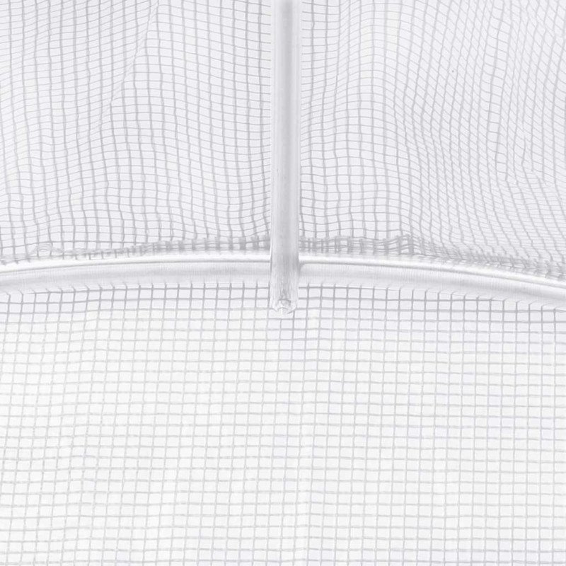 vidaXL Fóliovník s oceľovým rámom biely 6 m² 3x2x2 m