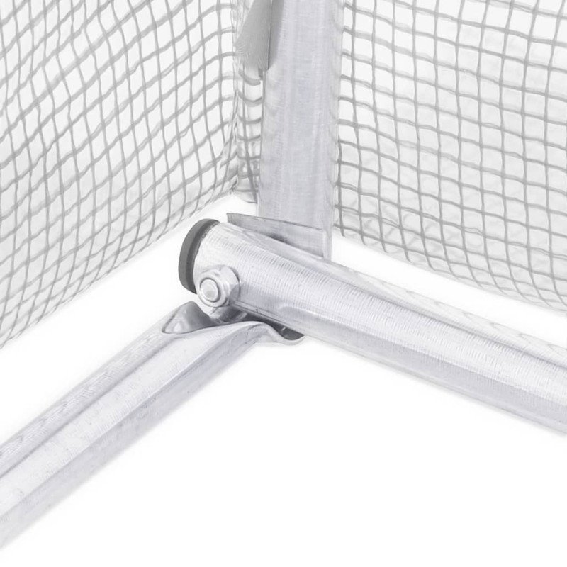 vidaXL Fóliovník s oceľovým rámom biely 10 m² 5x2x2,3 m