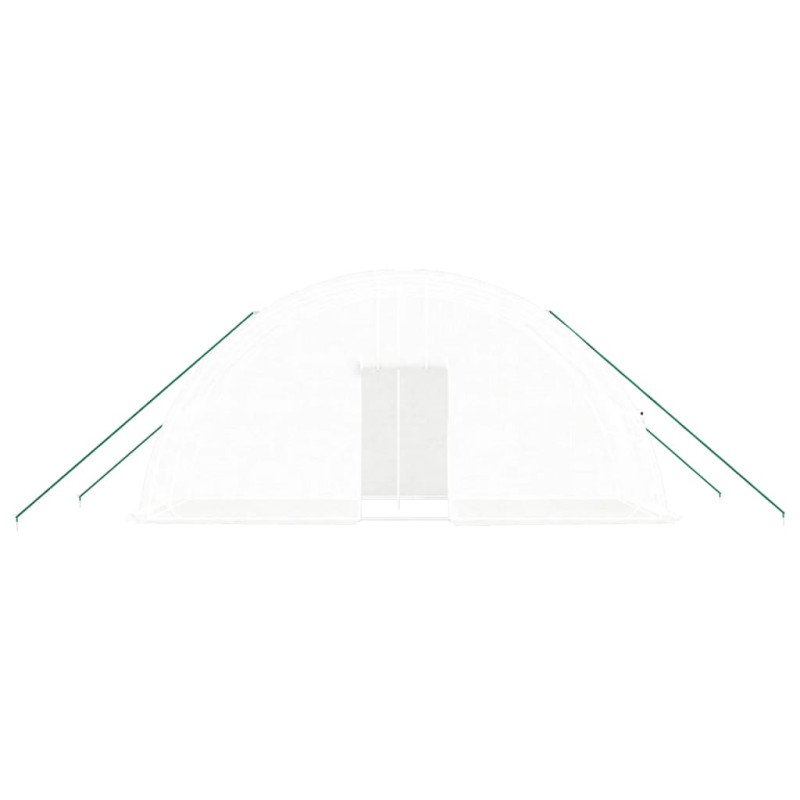 vidaXL Fóliovník s oceľovým rámom biely 12 m² 6x2x2,85 m