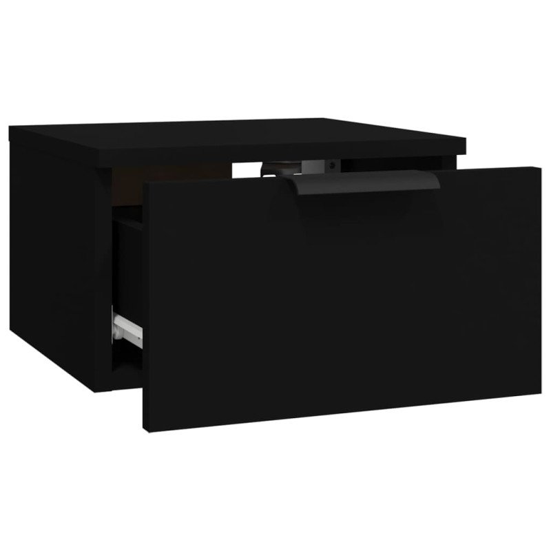 vidaXL Nástenné nočné stolíky 2 ks čierne 34x30x20 cm