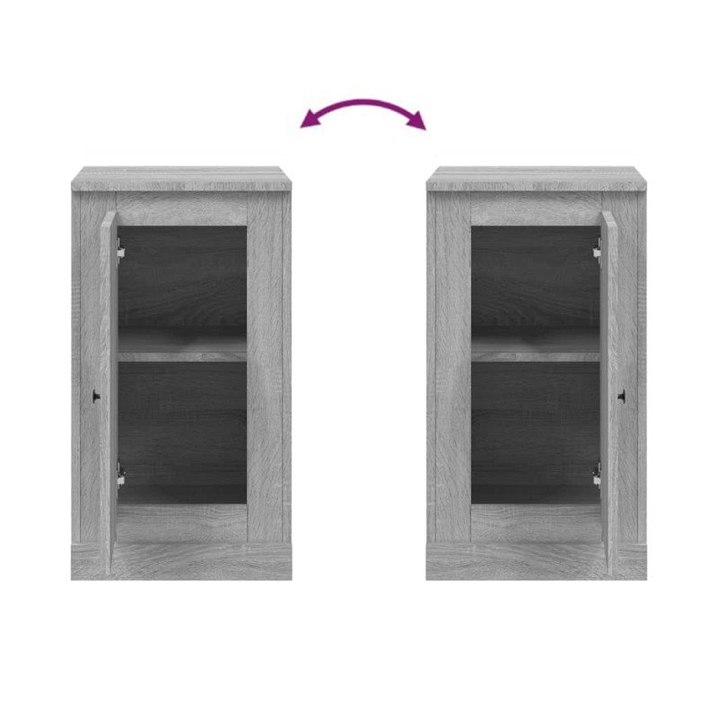 vidaXL Komoda sivý dub sonoma 37,5x35,5x67,5 cm kompozitné drevo