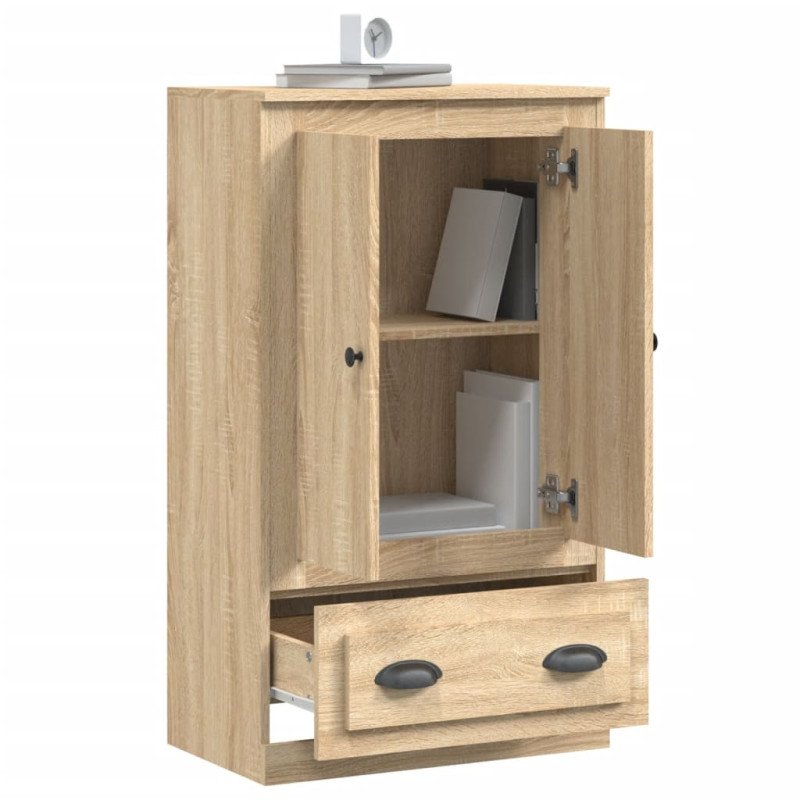 vidaXL Vysoká skrinka dub sonoma 60x35,5x103,5 cm kompozitné drevo