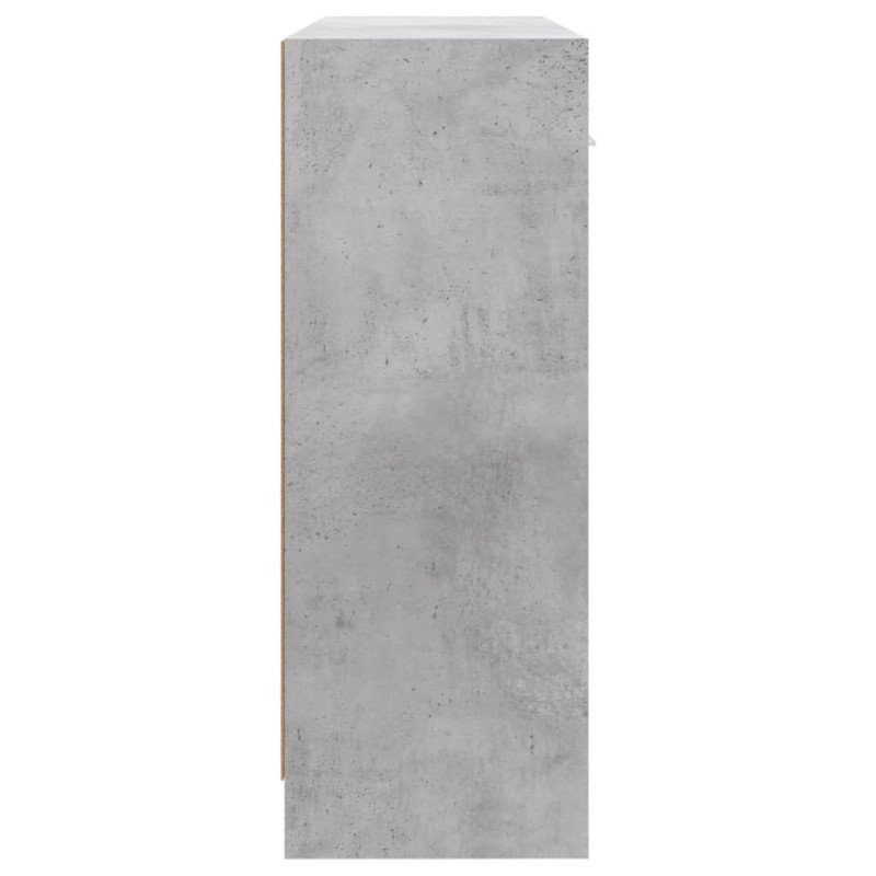 vidaXL Komoda betónovo sivá 91x28x75 cm kompozitné drevo