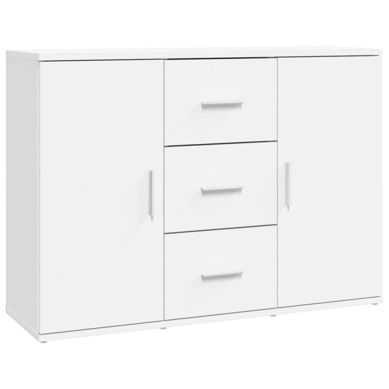 vidaXL Komoda biela 91x29,5x65 cm kompozitné drevo