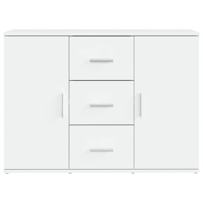 vidaXL Komoda biela 91x29,5x65 cm kompozitné drevo