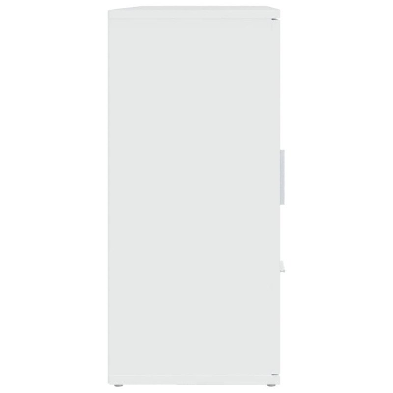 vidaXL Komoda biela 91x29,5x65 cm kompozitné drevo