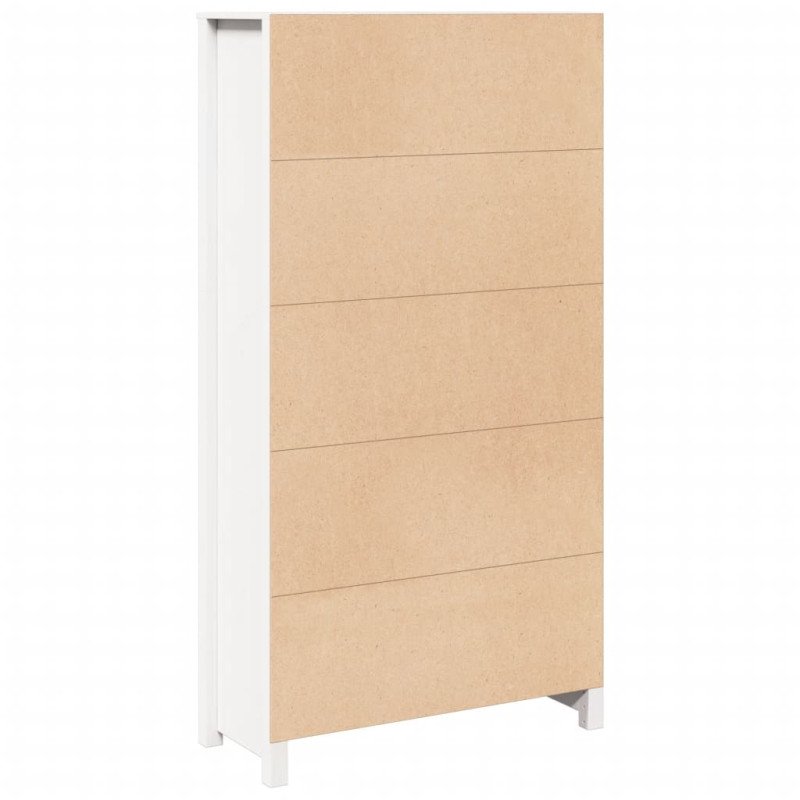 vidaXL Vysoká skrinka biela 80x35x154 cm borovicový masív
