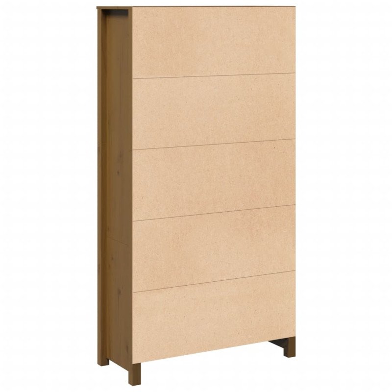 vidaXL Vysoká skrinka medovohnedá 80x35x154 cm borovicový masív