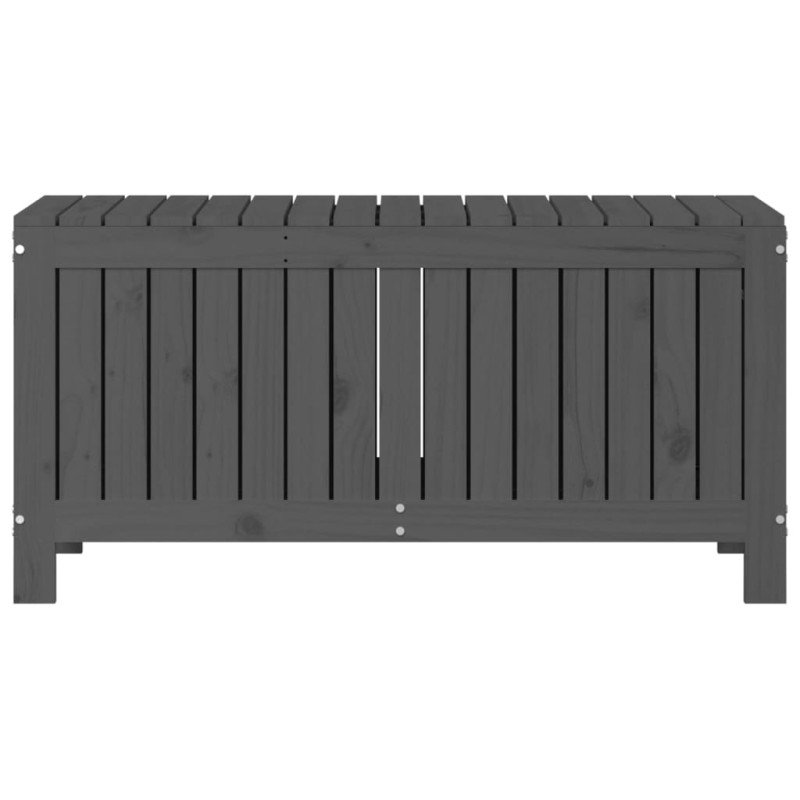 vidaXL Záhradný úložný box sivý 108x42,5x54 cm masívna borovica