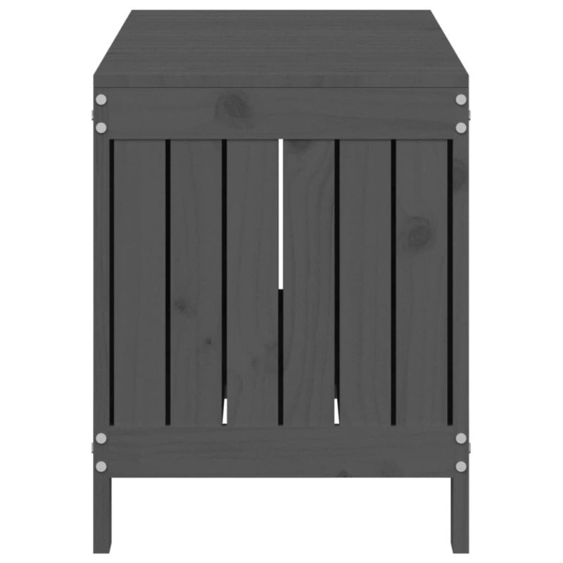 vidaXL Záhradný úložný box sivý 108x42,5x54 cm masívna borovica