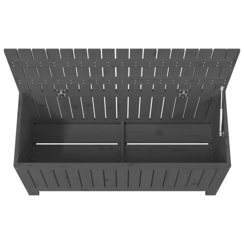 vidaXL Záhradný úložný box sivý 108x42,5x54 cm masívna borovica