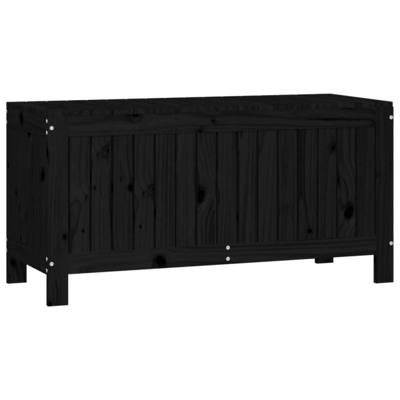 vidaXL Záhradný úložný box čierny 108x42,5x54 cm masívna borovica