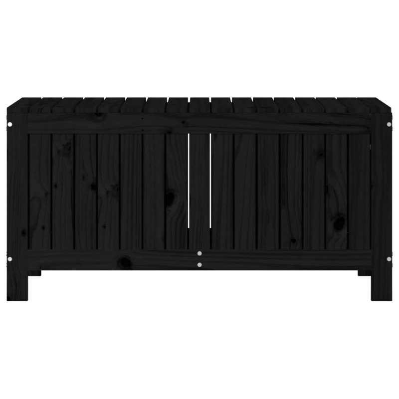 vidaXL Záhradný úložný box čierny 108x42,5x54 cm masívna borovica