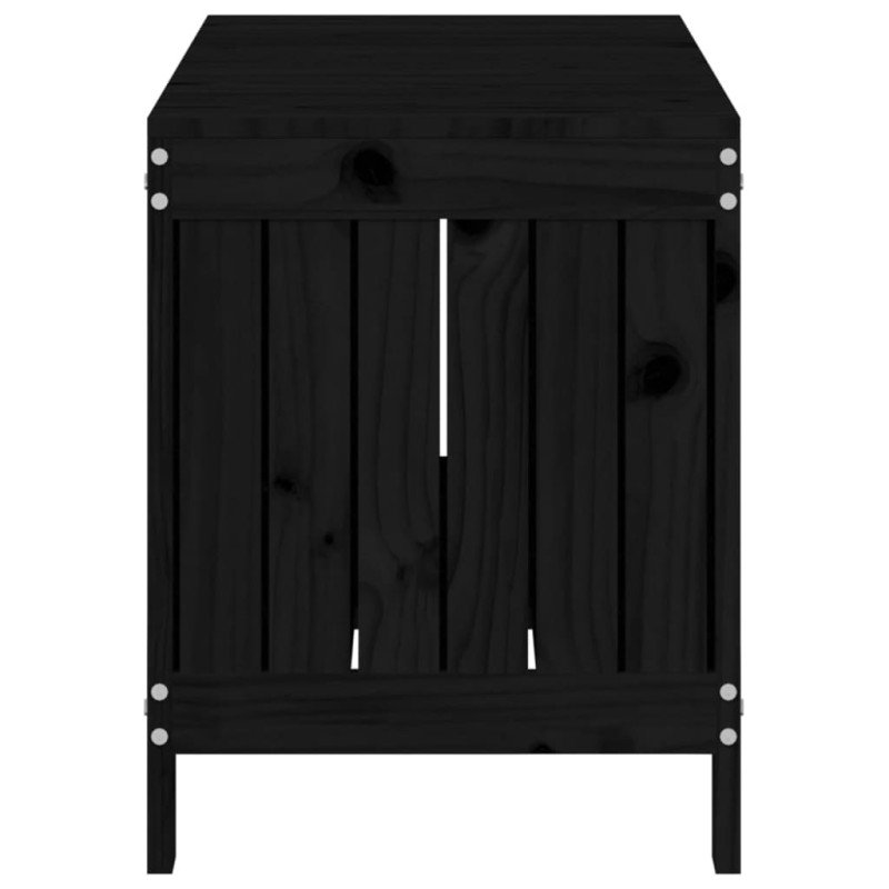 vidaXL Záhradný úložný box čierny 108x42,5x54 cm masívna borovica