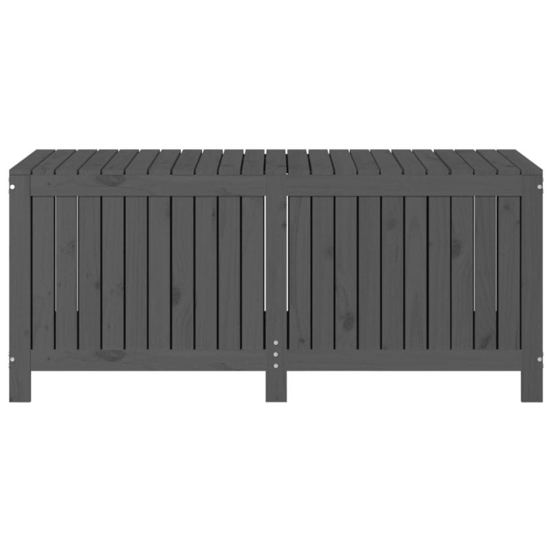 vidaXL Záhradný úložný box sivý 147x68x64 cm masívna borovica