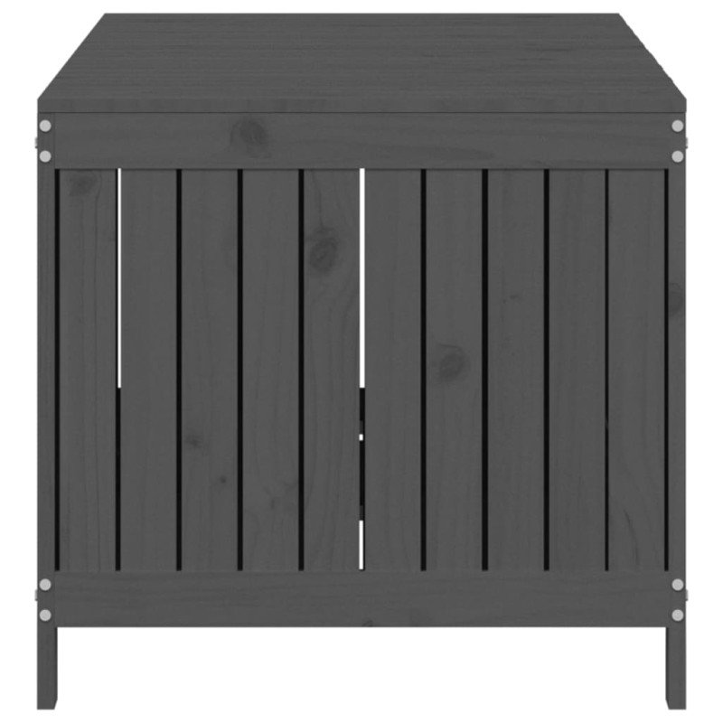 vidaXL Záhradný úložný box sivý 147x68x64 cm masívna borovica