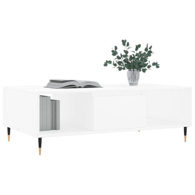vidaXL Konferenčný stolík biely 104x60x35 cm kompozitné drevo