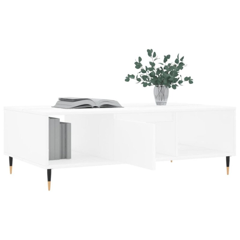 vidaXL Konferenčný stolík biely 104x60x35 cm kompozitné drevo